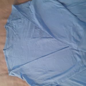 New baby blue men's v neck long sleeve tee.